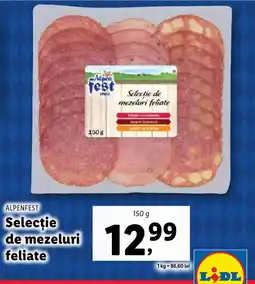 Lidl ALPENFEST Selecţie de mezeluri feliate Ofertă