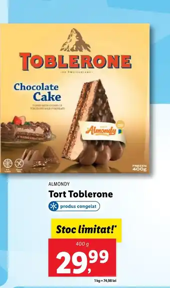 Lidl ALMONDY Tort Toblerone Ofertă