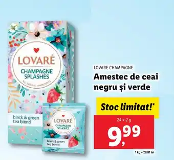 Lidl LOVARE CHAMPAGNE Amestec de ceai negru şi verde Ofertă