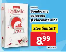 Lidl FERRERO Bomboane cu cocos şi ciocolată albă Ofertă