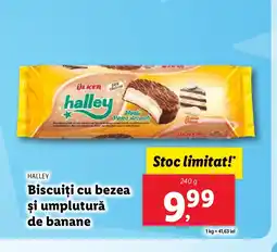 Lidl HALLEY Biscuiți cu bezea şi umplutură de banane Ofertă