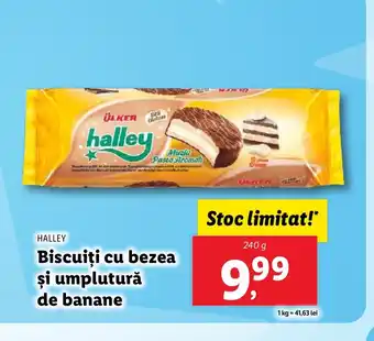 Lidl HALLEY Biscuiți cu bezea şi umplutură de banane Ofertă