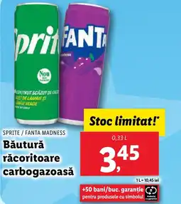 Lidl SPRITE/FANTA MADNESS Băutură răcoritoare carbogazoasă Ofertă