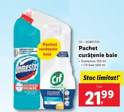 Lidl CIF + DOMESTOS Pachet curăţenie baie Ofertă