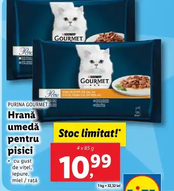 Lidl PURINA GOURMET Hrană umedă pentru pisici Ofertă