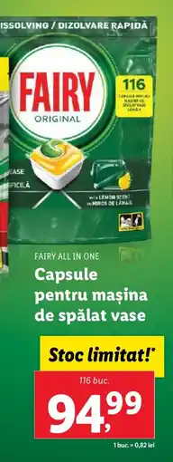 Lidl FAIRY ALL IN ONE Capsule pentru mașina de spălat vase Ofertă