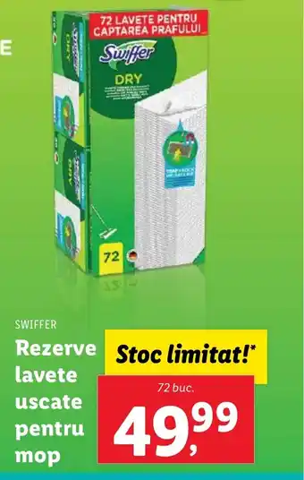 Lidl SWIFFER Rezerve lavete uscate pentru mop Ofertă