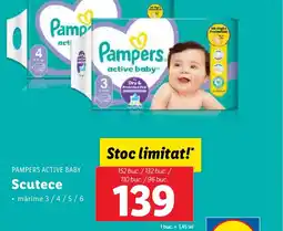 Lidl PAMPERS ACTIVE BABY Scutece Ofertă