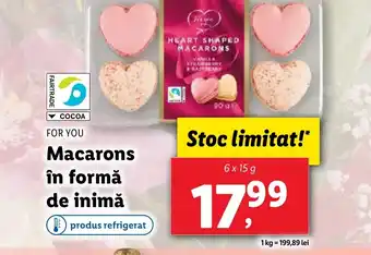 Lidl FOR YOU Macarons în formă de inimă Ofertă