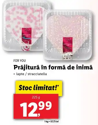 Lidl FOR YOU Prăjitură în formă de inimă Ofertă