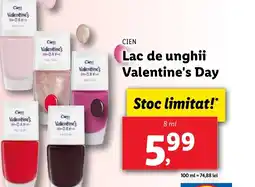 Lidl CIEN Lac de unghii Valentine's Day Ofertă