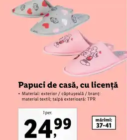 Lidl Papuci de casă, cu licenţă Ofertă