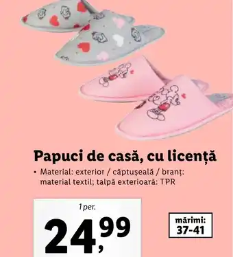 Lidl Papuci de casă, cu licenţă Ofertă