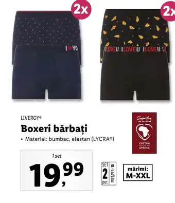 Lidl LIVERGY Boxeri bărbați Ofertă