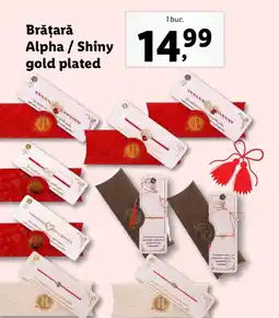 Lidl Brățară Alpha/Shiny gold plated Ofertă