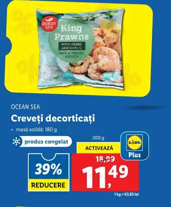 Lidl OCEAN SEA Creveţi decorticaţi Ofertă