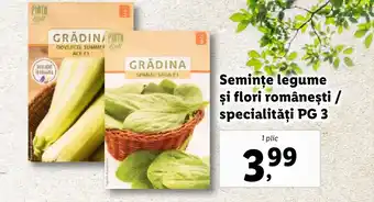 Lidl Semințe legume şi flori româneşti / specialități PG 3 Ofertă