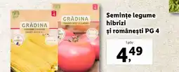 Lidl Semințe legume hibrizi şi româneşti PG 4 Ofertă