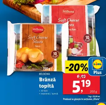 Lidl MILBONA Brânză topită Ofertă