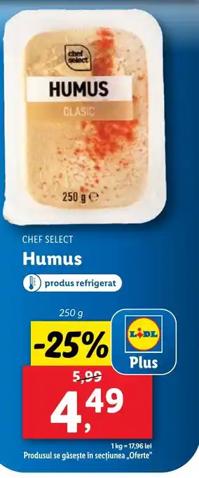 Lidl CHEF SELECT Humus Ofertă