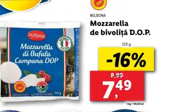 Lidl MILBONA Mozzarella de bivoliţă D.O.P. Ofertă