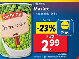 Lidl FRESHONA Mazăre Ofertă