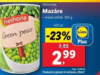 Lidl FRESHONA Mazăre Ofertă