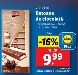 Lidl MISTER CHOC Batoane de ciocolată Ofertă