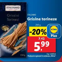 Lidl ITALIAMO Grisine torineze Ofertă