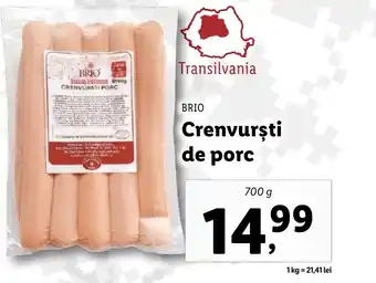 Lidl BRIO Crenvursti de porc Ofertă