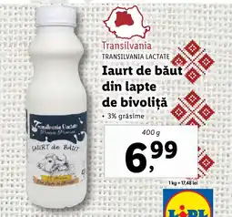 Lidl TRANSILVANIA LACTATE Iaurt de băut din lapte de bivoliţă Ofertă