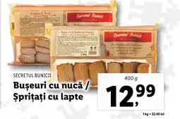 Lidl SECRETUL BUNICII Bușeuri cu nucă / Şprițați cu lapte Ofertă