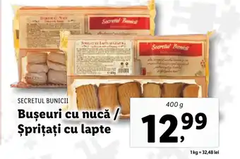 Lidl SECRETUL BUNICII Bușeuri cu nucă / Şprițați cu lapte Ofertă