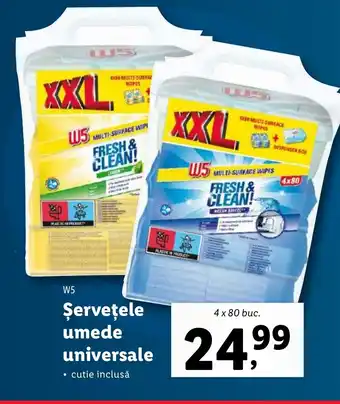 Lidl W5 Şerveţele umede universale Ofertă