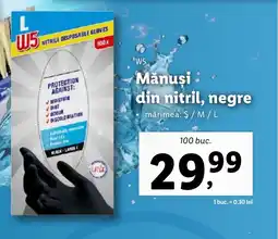 Lidl W5 Mănuşi din nitril, negre Ofertă