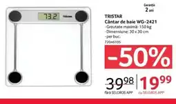 Selgros TRISTAR Cântar de baie WG-2421 Ofertă