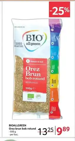 Selgros BIOALLGREEN Orez brun bob rotund Ofertă