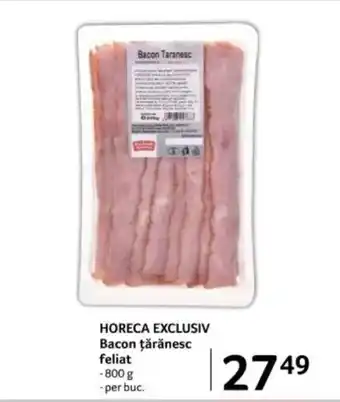 Selgros HORECA EXCLUSIV Bacon ţărănesc feliat Ofertă