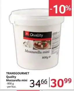 Selgros TRANSGOURMET Quality Mozzarella mini Ofertă