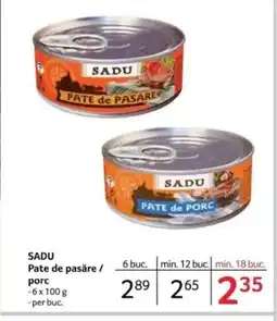 Selgros SADU Pate de pasăre / porc Ofertă