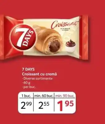 Selgros 7 DAYS Croissant cu cremă Ofertă