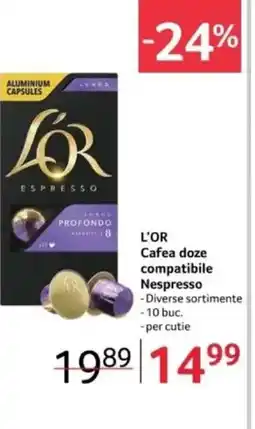 Selgros L'OR Cafea doze compatibile Nespresso Ofertă