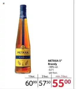 Selgros METAXA 5* Brandy Ofertă