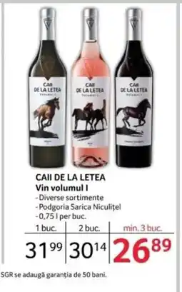 Selgros CAII DE LA LETEA Vin volumul I Ofertă