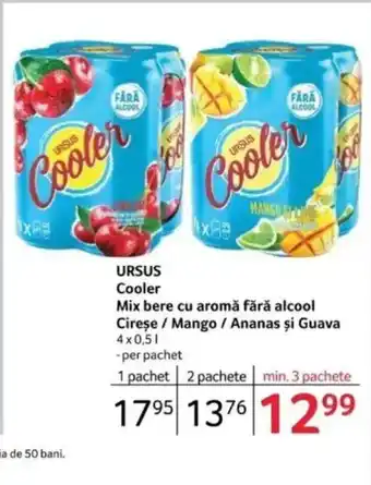 Selgros URSUS Cooler Mix bere cu aromă fără alcool Ofertă