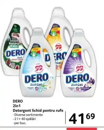 Selgros DERO 2in1 Detergent lichid pentru rufe Ofertă