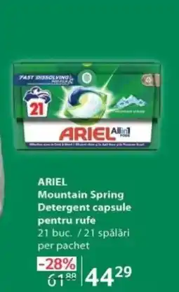 Selgros ARIEL Mountain Spring Detergent capsule pentru rufe Ofertă