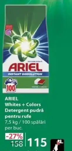 Selgros ARIEL Whites + Colors Detergent pudră pentru rufe Ofertă