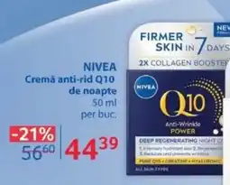 Selgros NIVEA Cremă anti-rid Q10 de noapte Ofertă