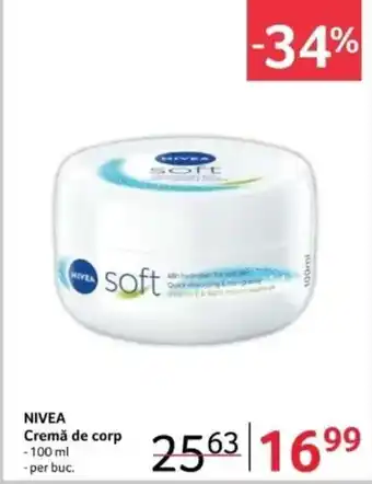 Selgros NIVEA Cremă de corp Ofertă